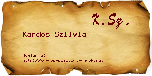 Kardos Szilvia névjegykártya
